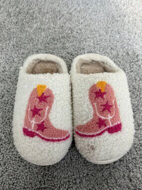Pink Cowgirl Boot Slippers